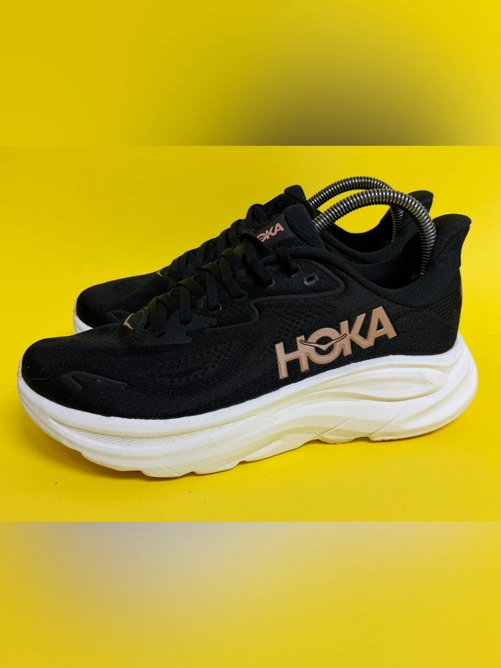 Hoka Clifton 10 Womens Running Shoes Black Rose Gold 1162031 BRGL SIZE 8B